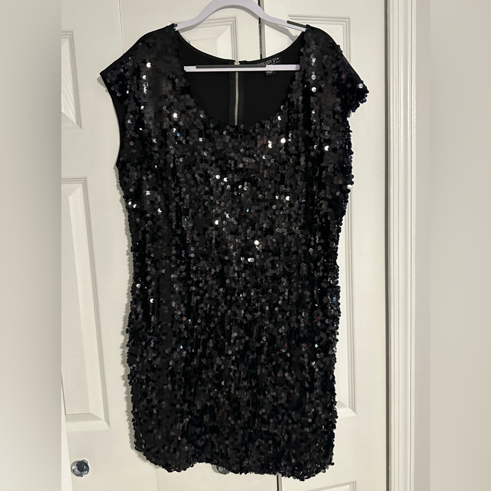 Forever 21 Black Sequin Mini Dress